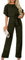 Odizli Jumpsuit Damen Elegant Schick Kurzarm Sommer Overall Frauen Hochzeit Festlich Hochzeitsgäste Business Hosenanzug Brautjungfer Formal Party Geschäft Lang Playsuit Romper Große Größen Olivgrün XL