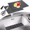 Sink Mat, 30 x 40cm Kitchen Sink Protector Mat for Ceramic/ Stainless Steel Sinks, Non-Slip Sink Mat Protector, Adjustable Fast Draining Mat, Sink PVC Protector for Kitchen Countertop,Dishes,Glassware