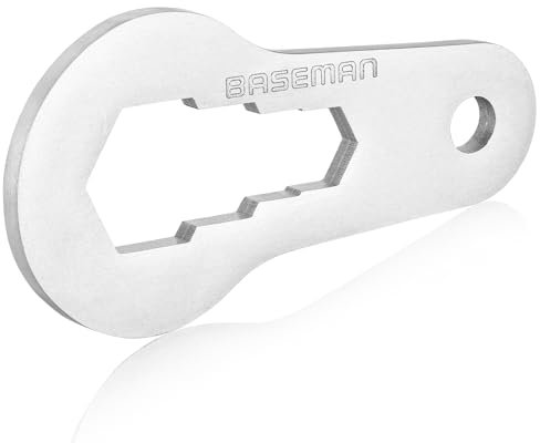 BASEMAN® Key Organizer Einkaufswagenlöser - Einkaufswagenchip Schlüssel-Organizer Tool - Mini Multitool Einkaufschip - Wagenlöser Chip - Schlüsselanhänger - Schraubenschlüssel – Anhänger