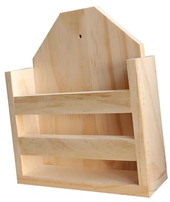 AWHAO Heu-Futterständer für Kaninchen, Futterhalter für Kleintiere, Heuraufe aus Holz, Heuständer für Meerschweinchen, Chinchilla