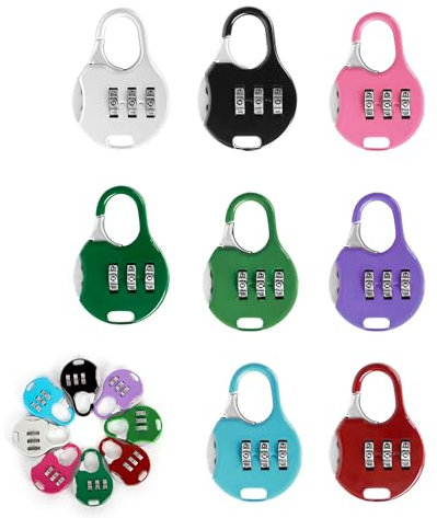 8 piezas Candados Maletas de Viaje Pequeños Candado de Combinación Coloridos Candado de Combinación de 3 Dígitos Mini Candado Candados para Equipaje para equipaje candado pequeño