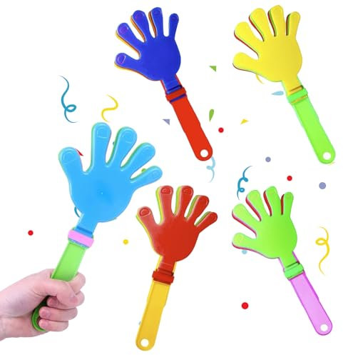 4 Piezas Aplausos de Mano para Hacer Ruido de Fiesta, Aplausos de Mano de Plástico, Fabricantes de Ruido de aplausos, Manos Plaudiendo, Palos de Aplausos de Espíritu,