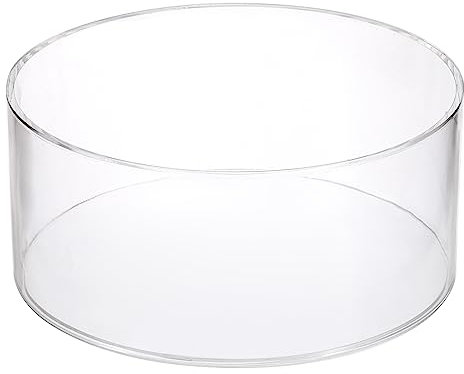 TOLIDA Transparent Tortenständer aus Acryl,Dekorative Ausstellungsständer,füllbare Backzubehör, Kuchentrenner, Cake Display, Ständer für Torten, Geschenk, Hochzeitstorten,20x20x9cm Zylinder