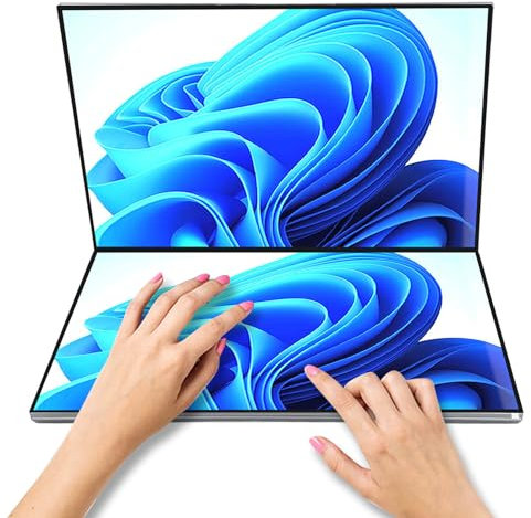 16-Zoll-Laptop, 2256 X 1504 HD-Dual-Touchscreen-Laptop, I7 1270P-CPU, DDR5 16 GB, 1 TB SSD, Faltbarer Notebook-PC, 9000 MAh, Tragbarer Laptop für das Geschäftsbüro (EU-Stecker)