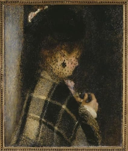 LynSet Berühmtes Gemälde Moderne Kunst Wandbild Wandkunst Leinwand Gemälde Junge Frau Mit Schleier Von Pierre Auguste Renoir Leinwand Wandkunst für Wohnkultur 60x90cm