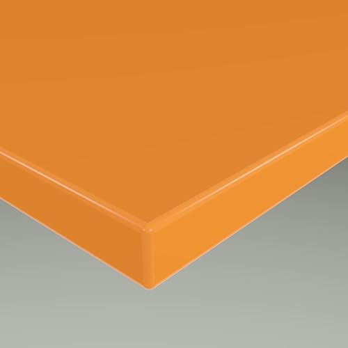 MySpiegel.de Tischplatte Holz Zuschnitt nach Maß Beschichtete Holzdekorplatte Jaffa Orange in 19mm Stärke (60 x 60 cm, Jaffa Orange)