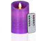 FiiMoo Batteriebetriebene Kerze, Lila LED Kerze, Kerzen mit Fernbedienung, Flammenloses LED Kerzen, LED Echtwachskerze, Flackern Elektrische Kerze mit Timer für Halloween Weihnachtsdekoration-12.5cm