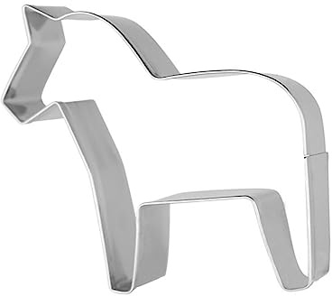 SECFOU Horse Shape Cookie Cutter Set 4 Pack Baking Moulds for Biscuits Fruit and Vegetable Cutters Easy Release Smooth Edges for Kitchen DIY