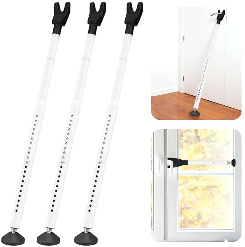 Sliding Door Security Bar, 3 Pack Adjustable Lock