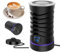 Milk Frother Electric, 600ml Milk Foamer, 4-in-1 Milk Warmer, Foaming for Coffee, Latte, Cappuccino, Hot Chocolate, Black