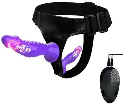 Peluche con cintura regolabile e funzione di vibrazione, giochi BDSM e per coppie, vibratore a coda per donne, vibratore per uomini con fibbie, telecomando
