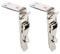 Fibbia a becco d'anatra a 90° con molla in acciaio inossidabile + chiusura a levetta, chiusura for cassetta degli attrezzi/valigie/cassapanca in legno, set da 2 pezzi con ganci in argento(503 502)
