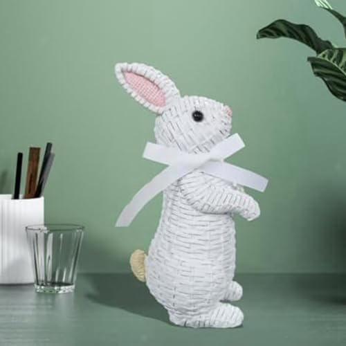 GIWFBQTR Simulation Bunny Figurine Festival Art Craft Ornament Easter Tabletop Decoration, Easy to Use