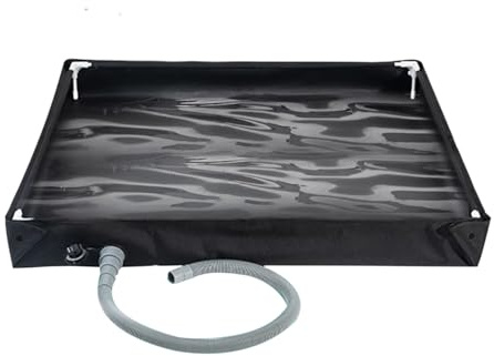 Kustimantu Plato de ducha portátil, bandeja para tienda de ducha, plegable, portátil, multiusos, cubo de agua para camping, viajes, tienda de campaña, ducha
