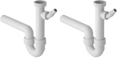Geberit Spueltisch-Ablauf G1 1/2x40 mm weiss in PP Objektmodell fuer ein Becken 152713111 (Packung mit 2)