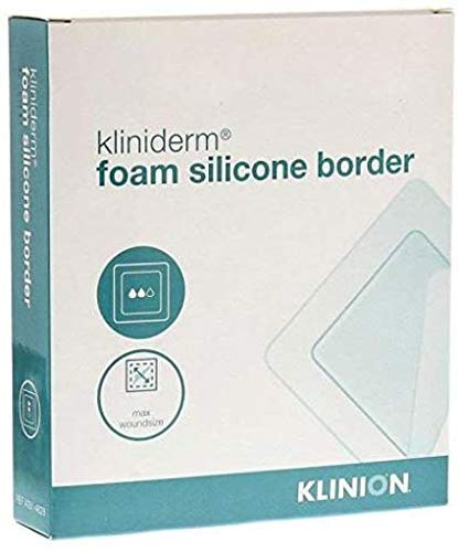 Kliniderm Foam Silicone Border Square Dressing, 15 x 15 cm