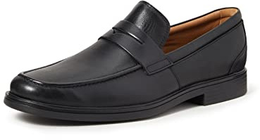 Clarks Un Aldric Step, Mocassini Uomo, Black Leather, 40 EU