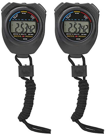 VGEBY Digitale Stoppuhr mit Timer, Multifunktional Wasserdicht, für Sport Fitness Training