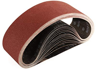 Sruhrak 75 x 533mm schleifband- 15 Stück bandschleifer schleifbänder 120 Körnungen zum Schleifen, Feilen, Schärfen und Entrosten