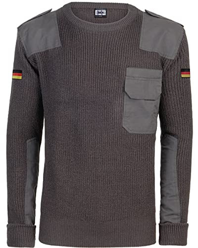 BWuM Bundeswehr Pullover mit Flaggen, Größe:6XL, Farbe:Anthrazit