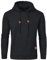 JustSun Herren Hoodie Kapuzenpullover Pullover Herren Karierter Jacquard Hooded Hoodie Schwarz XL