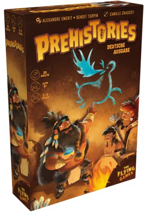 The Flying Games, Prehistories, Familienspiel, Brettspiel, 2-5 Spieler, Ab 8+ Jahren, 30+ Minuten, Deutsch