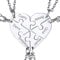 GoldChic Jewelry Customised Stainless Steel 6 Puzzle Pendant, Six Pieces Friendship BFF Family Necklace For Sisters