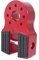 TOTMOX Connecteur de Crochet de treuil pour Cordes de Crochet de treuil de 3/8 Pouces, connecteur de cabestan de Voiture 30000 lbs pour remorque véhicule Tout-Terrain, Rouge/Noir