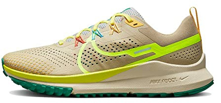 NIKE Men's React Pegasus Trail 4 Sneaker, Team Gold/Volt-Baltic Blue-Stadium Green, 10.5 UK