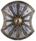 PARTY DISCOUNT Schild, rund mit Ausschnitten Links und rechts, Silber/Gold, ca. 70 cm