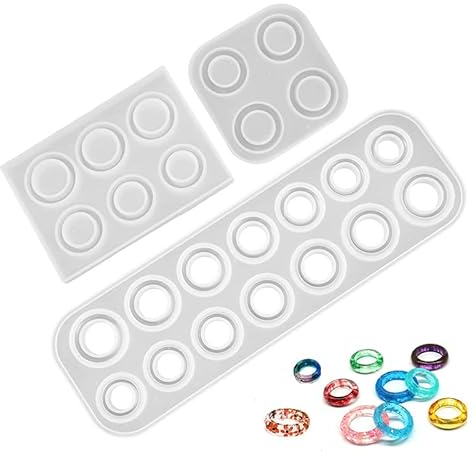 Epoxidharz Ringformen Silikon Ringform Diy Silikon Harz Ringform Ringform Schmuck Schimmel Silikonform FüR Harzringe FüR Dekorative Schmuckhandwerksringe Aus Silikonform(3 StüCke)