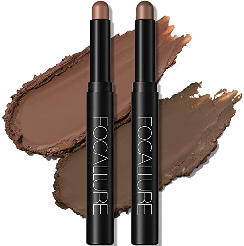 2PC Creme Lidschatten Stick,Heller Lidschattenstift Crayon Set,Matt und Schimmernder Augen Make up Set,Langanhaltendes Wasserfester Lidschatten Makeup Pen Werkzeug. (20 21)