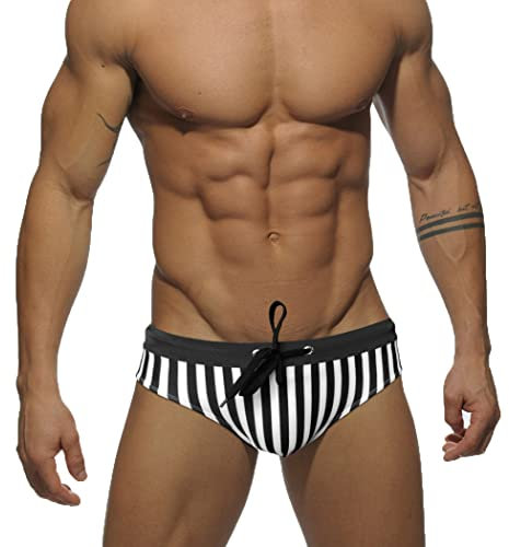 RQPYQF Slips de Bain Hommes, Maillot de Bain Homme Taille Basse Short de Natation Shorts de Bain pour Piscine Plage YK35 - Taille M - 2XL (Noir#1, L)
