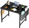 Sweetcrispy Computer-Schreibtisch, Kleiner Büro-Schreibtisch, 79 cm, Heimbüro-Arbeitstisch für Kleinen Raum Mit Aufbewahrungstasche und Eisenhaken, Schlafzimmer
