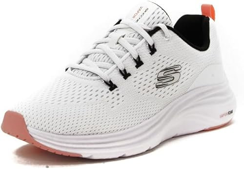 Skechers Foam Fresh Trend, Fresca Tendenza Schiuma Vapor Donna, White Mesh Black Coral Trim, 38 EU