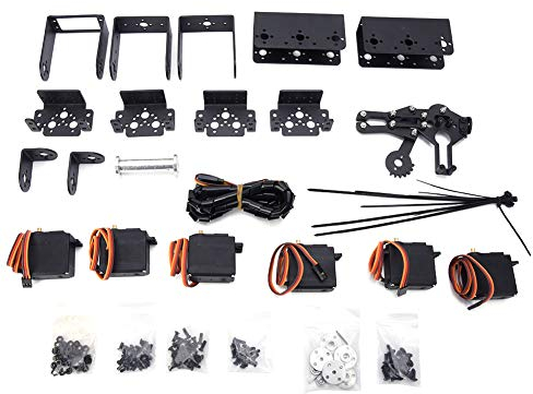 MUNEFE Roboterarm-Greifer-Kit, Aluminium-Roboter-Greifer-Kit, Automatische Roboterteile Für Das Programmierlernen