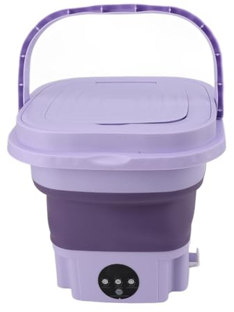 Lavadora Portátil, Mini Lavadora Plegable De 11 L con Temporizador De 3 Modos, Tubería De Drenaje, Limpieza Profunda De Ropa Interior Ropa De Bebé, Lavadora Silenciosa para