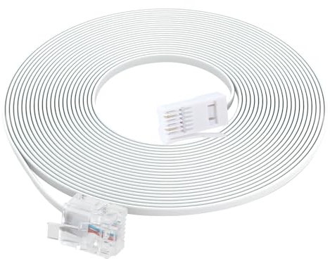 3M Telephone Extension Cable,Phone Cable for Landline Adsl Modem Cable BT Plug to RJ11 Male Broadband 6P2C 2-Pin Telephone Cable for BT UK Landline Phone Cord for Modem, Fax, Dial-Up