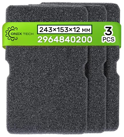 3 Pezzi Spugna Filtro Asciugatrice 243 x 153 x 12 mm con Codice Originale 2964840100 2964840200 per Beko 782372445 782372152 per Smeg - ONIX TECH