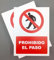 Cartel Prohibido el Paso18x25 cm Pack 2ud Señal de Seguridad Industrial y EPI (No pasar)