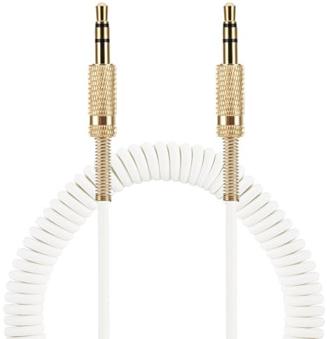 MARSHALL Replacement Audio Cable, Compatible with Woburn1/2, Major1/2/3, STOCKWELL1/2, Stanmore1/2, Kilburn1/2, Acton1/2, Tufton, Uxbridge Speakers, 3.5mm Male to Male Stereo Jack Cord, 2 Ft, White