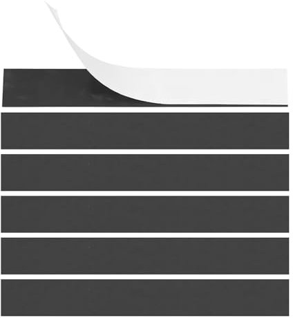 6 Pieces of Self-Adhesive Magnetic Strips, Wall Fixtures, Sticky Magnetic Strips, Drawer Magnets, Magnetic Door Buckles, Wardrobe Magnets, Sticky Magnetic Buckles