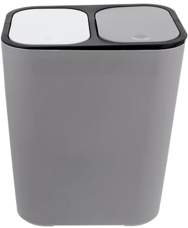 Ciieeo Poubelle De Cuisine Et De Salle De Bain Avec Couvercle À Double Ouverture Facile Pour Un Rangement Propre