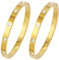 MILAKOO 2 PIÈCES Dames Bracelet Set pour les Femmes 6mm Acier Titane Bracelet Set Amitié Bracelets Or
