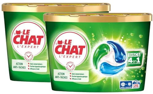 LE CHAT L'Expert - Discs 4en1 - Lot de 2 boîtes de 25 capsules (50 capsules)