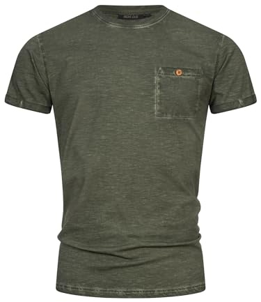 Indicode Herren INKilmon T-Shirt aus Baumwolle mit Rundhals-Ausschnitt