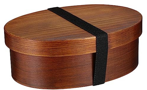 Cabilock Boîte à Lunch Bois Style Japonais Boîte Bento Portable Contenant Alimentaire Pour Sushi