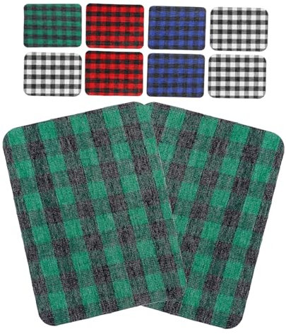 HAPINARY 12stücke Flicken Für Kleidung Und Jeans Aufbügelflicken Aus Strapazierfähigem Karierten Stoff Einfach Mit Heißem Bügeleisen Anbringen Vielseitig Einsetzbar Für Reparaturen Und Deko