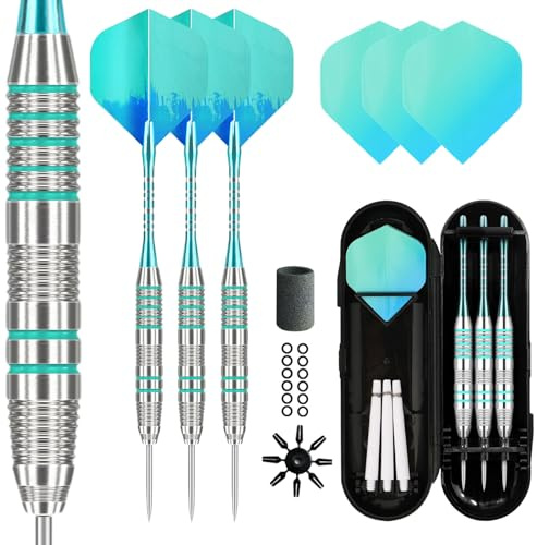 Lavishio Professional Darts Steel Tip Sets, Metal Tip Darts,Dart Metal Tip Set 3 Aluminum Dart Shafts Steel Tip Dart Set