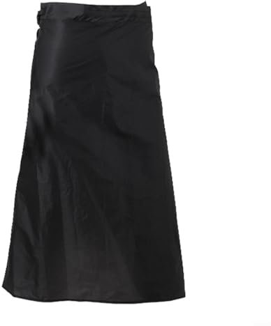 Eawfgtuw Wander-Regenrock, wasserdicht, 15D, ultraleicht, Camping, Regen-Rock, verstellbare Taille, 59,9–99,8 cm, wasserdicht, Kilt-Regenhose, Wandern (schwarz)